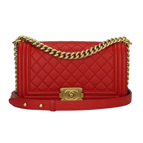 boy chanel bag red
